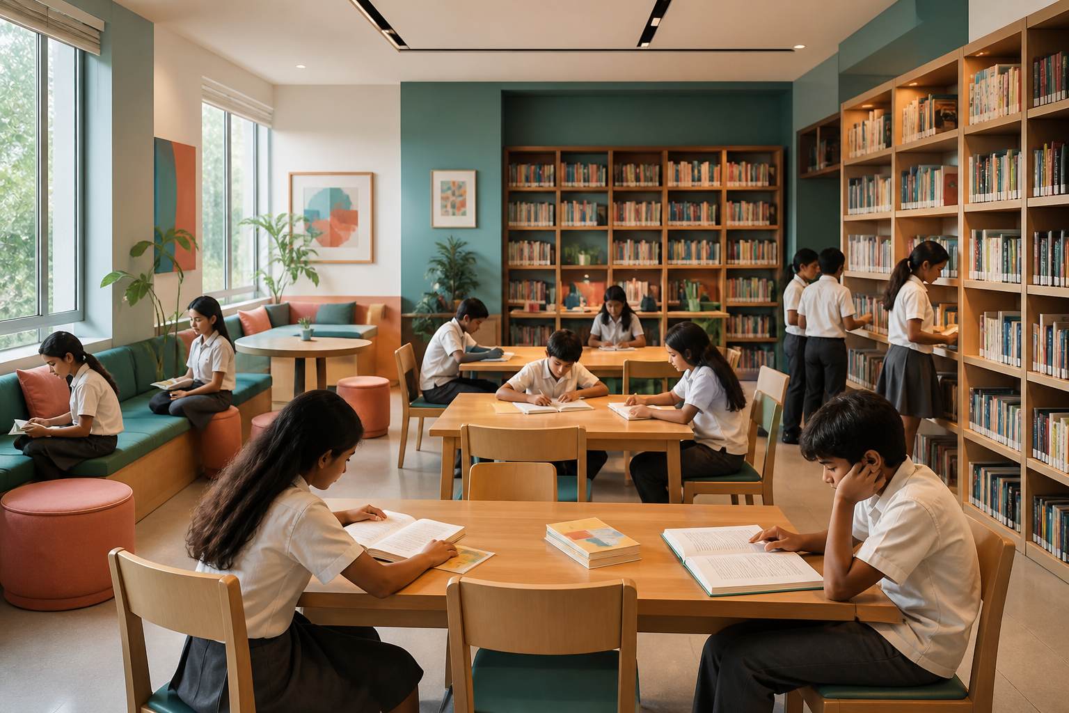 Illustration of Library and Reading Room